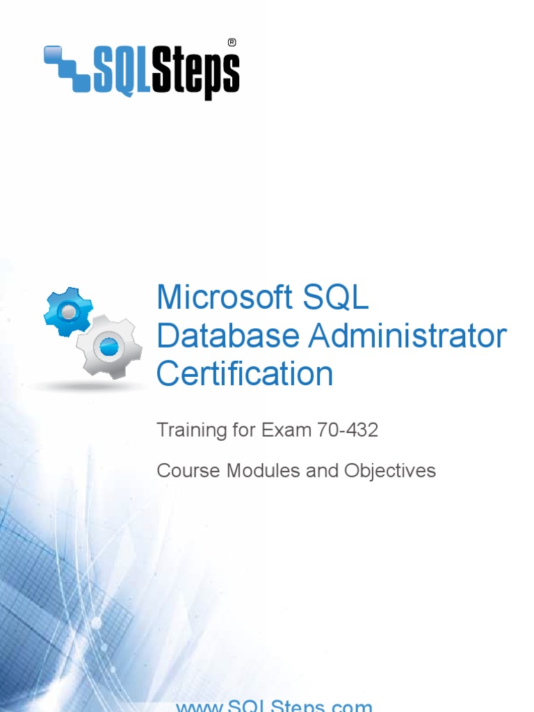 Microsoft Database Administrator Course | PDF | Microsoft Sql Server ...