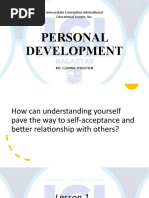 Personal Development - 12 - Lesson1.KNOWING AND UNDERSTANDING ONESELF DURING MI