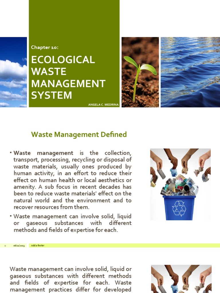 Ecological Waste Management System Reporting PDF Reuse Recycling