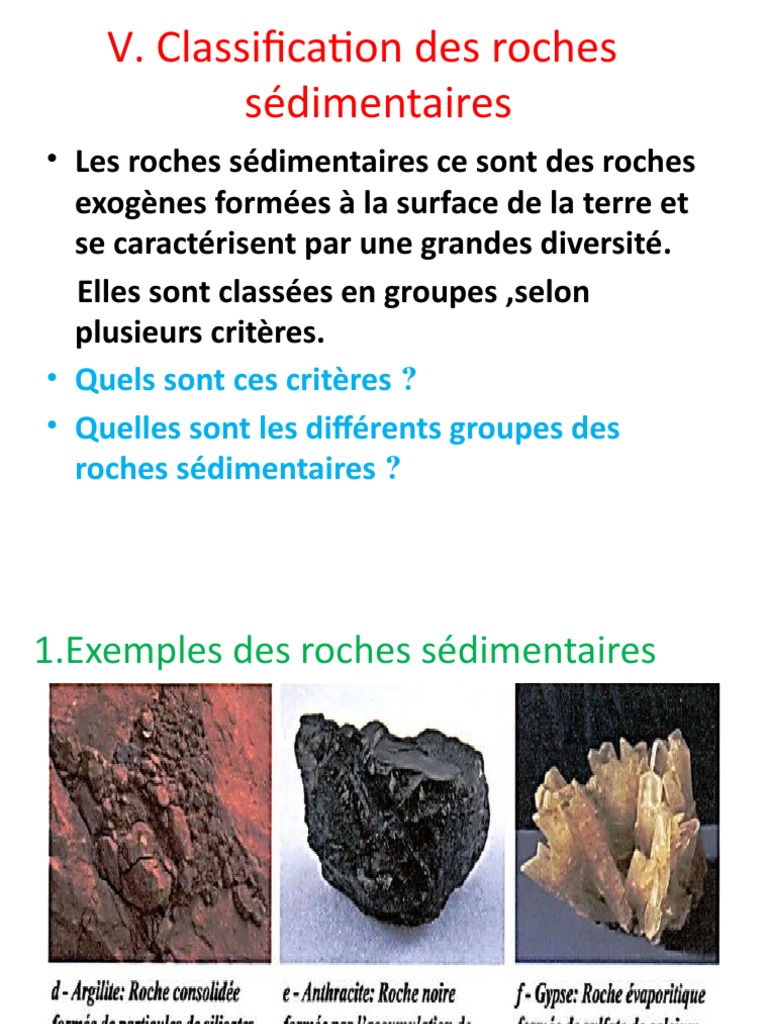 Classification Des Roches Sédimentaires | PDF | Sciences sociales | Voyages, image size:768x1024