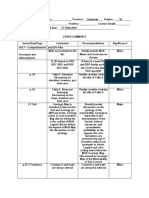 Form (Comments For Outside Review Parameters)