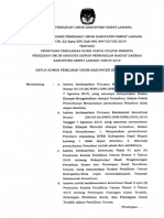 SK Kpu No 22 - Penetapan Perolehan Kursi Partai Politik Peserta Pemilihan Umum Anggota DPRD Kab Empat Lawang Tahun 2019