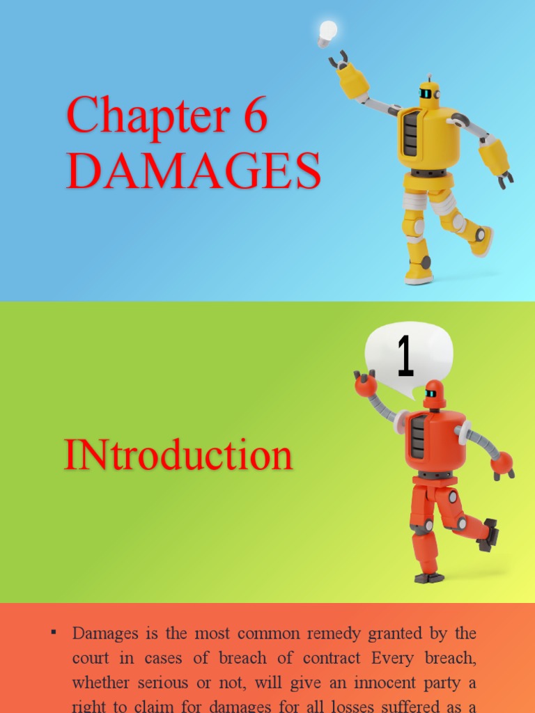 Topic 6 - Damages May 23 | PDF | Damages | Breach Of Contract
