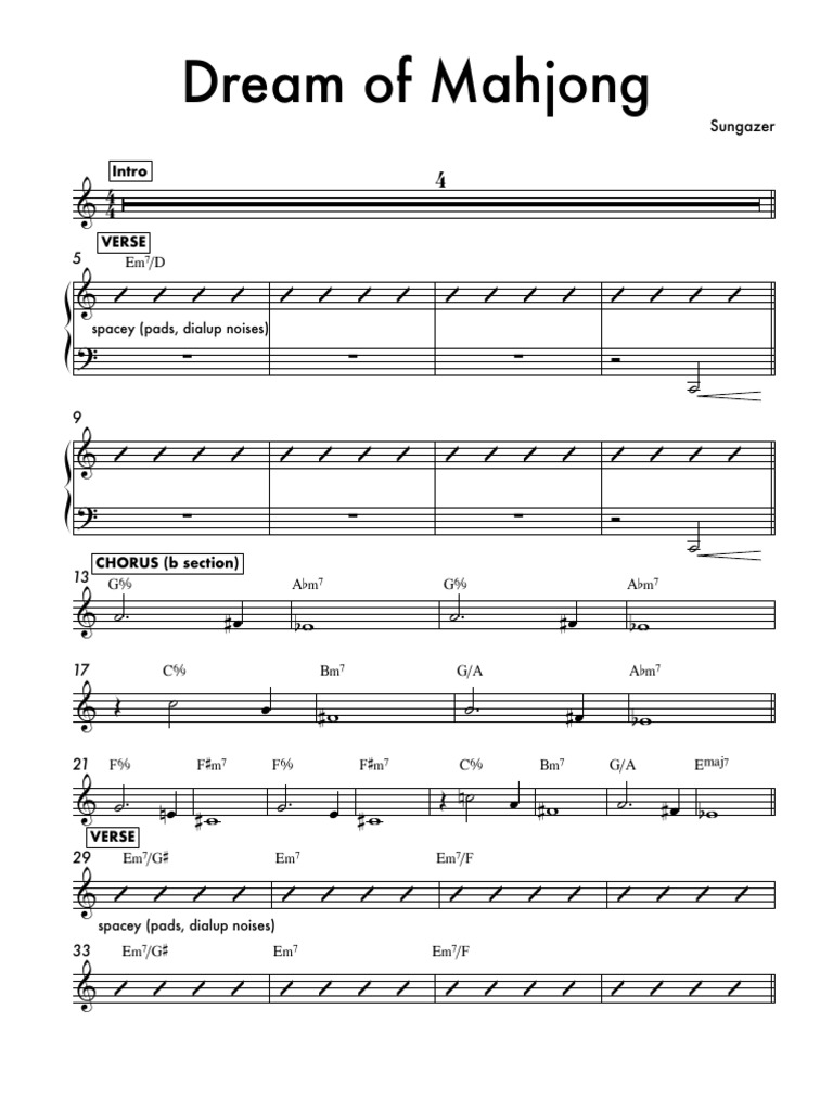 Dream of Mahjong - Full Score | PDF