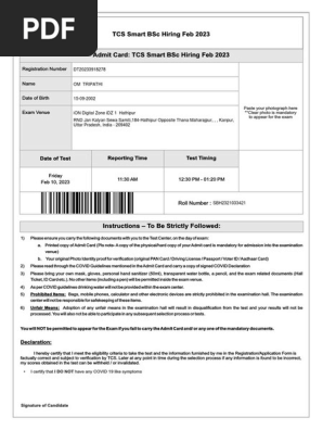 Admit Card