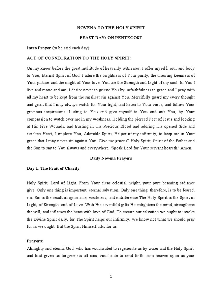 Novena To The Holy Spirit MM PDF