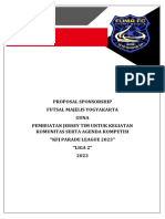 Proposal Sponsorship Fuma Liga 2 KFJ Parade League 2023