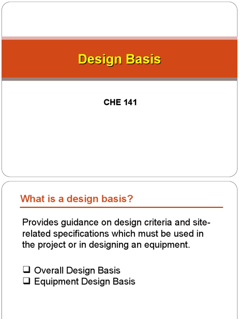 1 - General Overview of A Project - Design Basis | PDF