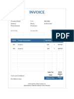 Simple Tax Invoice Template