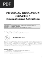 HOPE 4 Module 8 Risk Management Budget and Logistical Issues in Outdoor Activities.