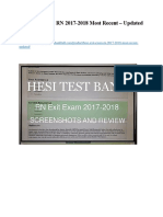 Hesi Exit Exam RN 2017 2018 Most Recent Updated