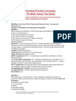 Professional Nursing Practice Concepts Perspectives 7th Blais Hayes Test Bank