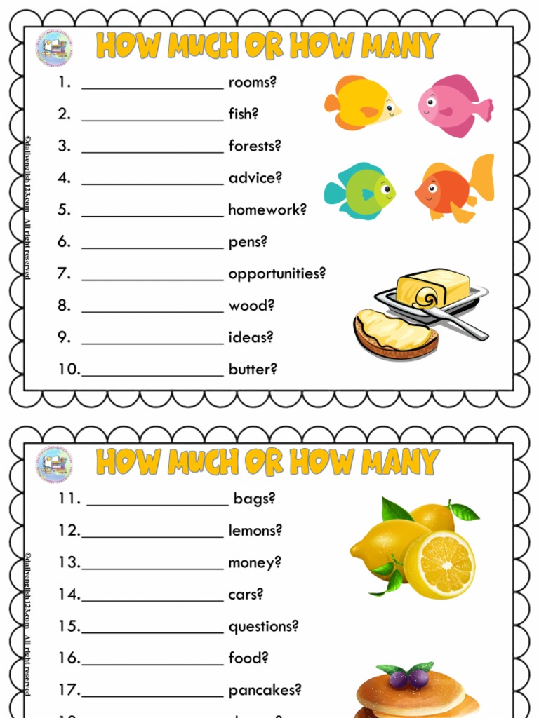 How Many How Much Pdf : BÀI TẬP CẤU TRÚC HOW MANY – MGNAR