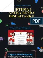 Bahan Ajar - Tema 3 Subtema 1 - Benda Disekitarku