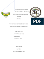 Proyecto Curriculas de Valores