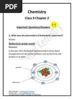 Chemistry Class 9 Chapter 2 Questions