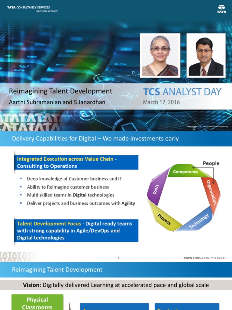 TCS Analyst Day 2016 Reimagining Talent Development | PDF | Agile ...