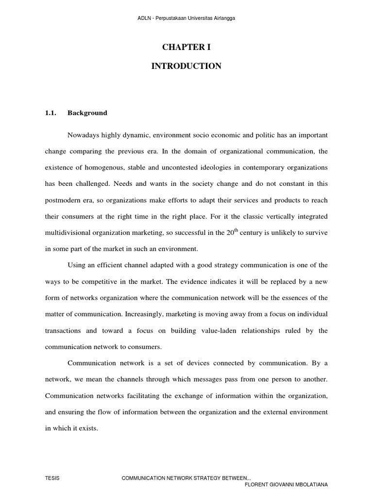 Chapter I Introduction | PDF