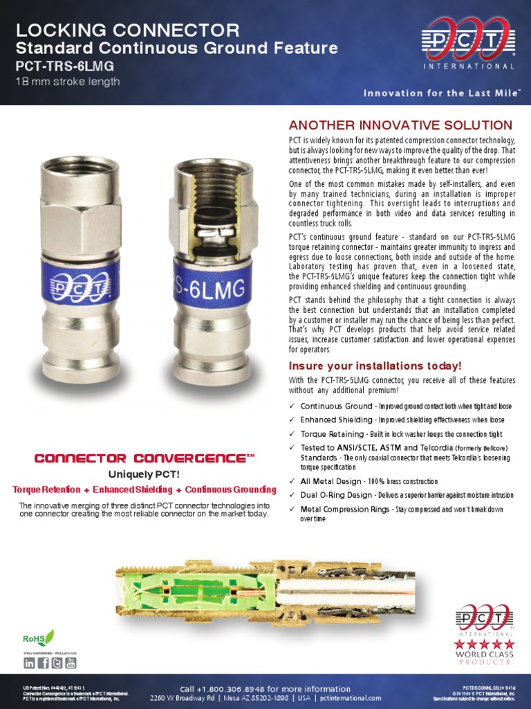 PCT TRS 6LMG - Locking Connector With Standard Continuous Ground ...