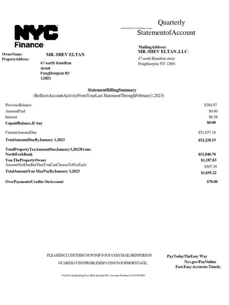 Mr. Shev Eltan Poughkeepsie Property and Financial Deed PDF