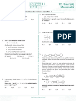 Sınıf (A) Matematik: Birinci Dereceden Denklem Ve Eşitsizlikler - 1