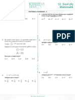 Sınıf (A) Matematik: Üslü İfadeler Ve Denklemler - 2