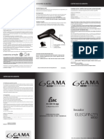 Manual Gama Italy Secador Eleganza 2200
