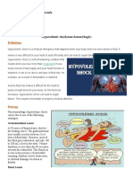 Hypovolemic Shock