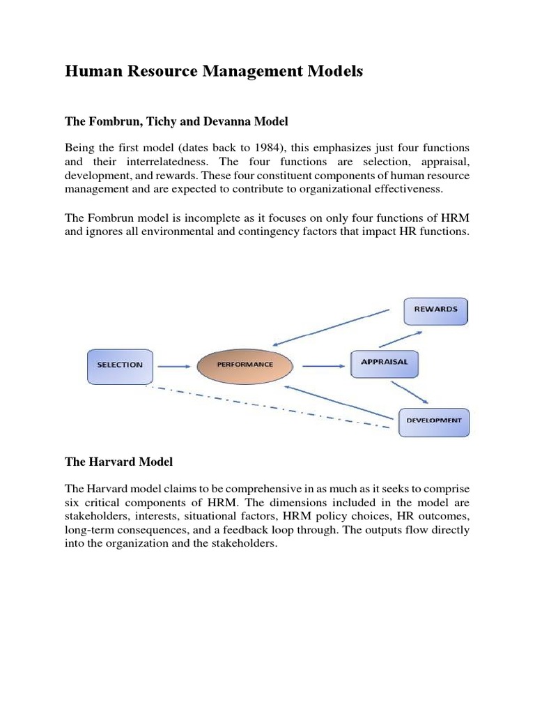 Models of HRM | PDF