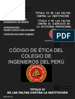 Código de Ética Del Colegio de Ingenieros Del Perú