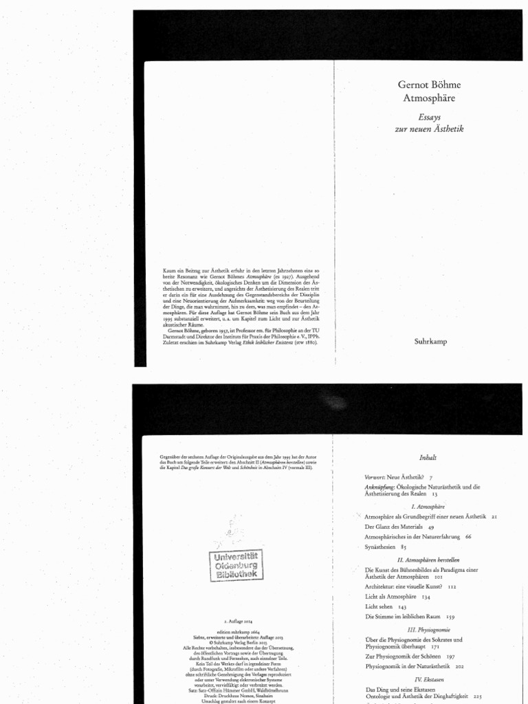 Atmosphäre (Böhme) | PDF