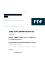 JSS3 Mock Exam Questions