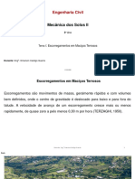 Tipo e Causas de Escorregamentos em Maciços Terrosos