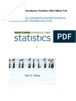 Test Bank For Introductory Statistics 10th Edition Neil A Weiss
