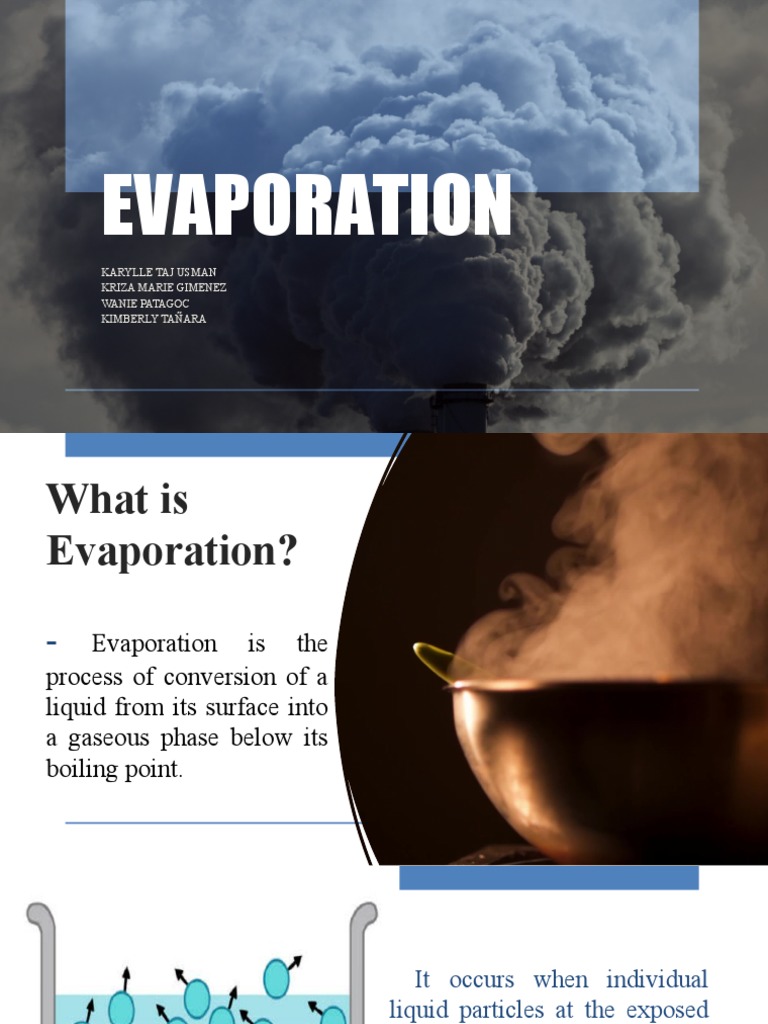 Evaporation 1 PDF Evaporation Water