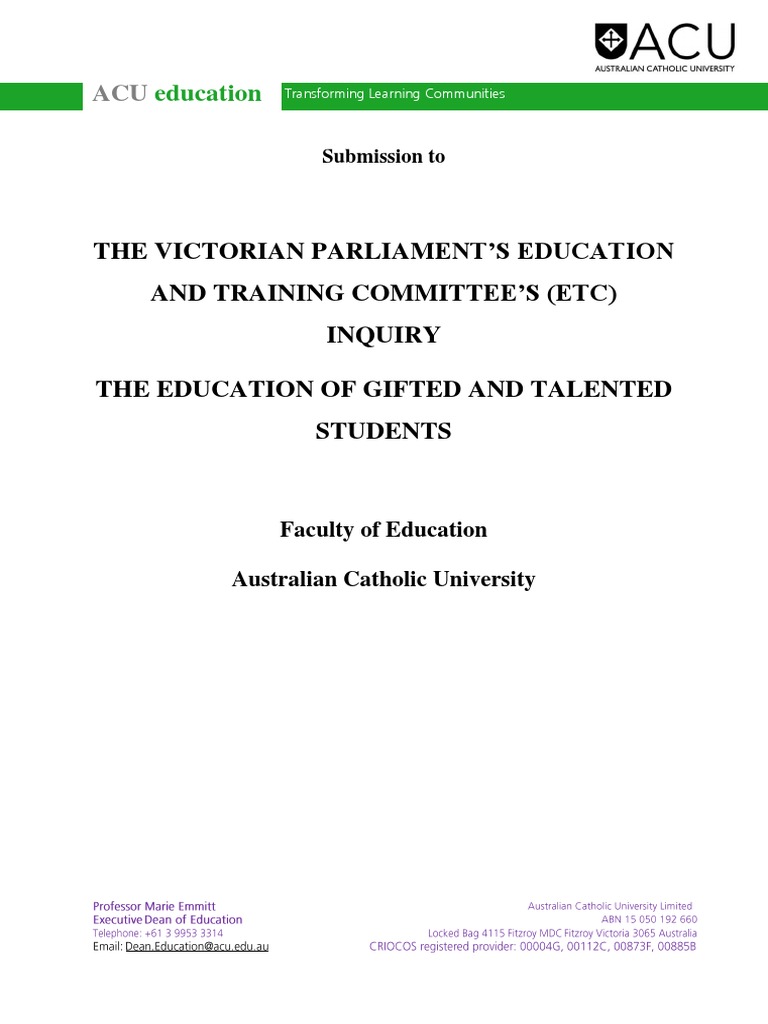 Inquiry into Gifted Student Education | PDF