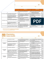 C3 Student Checklist: Structure and Bonding