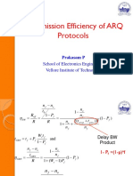 Transmission Efficiency of ARQ Protocols: School of Electronics Engineering Vellore Institute of Technology