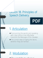 Lesson 18 Principlesofspeechdelivery
