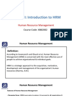 Mod 1 HRM Introduction