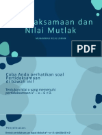 Pertaksamaan Dan Nilai Mutlak