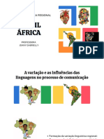 Teoria Da Variaçãosociolinguística (Brasil-África) - 8° Ano