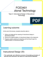 Topic 4 Instructional Design in Educational Technology