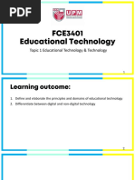 Topic 1 Educational Technology  Technology