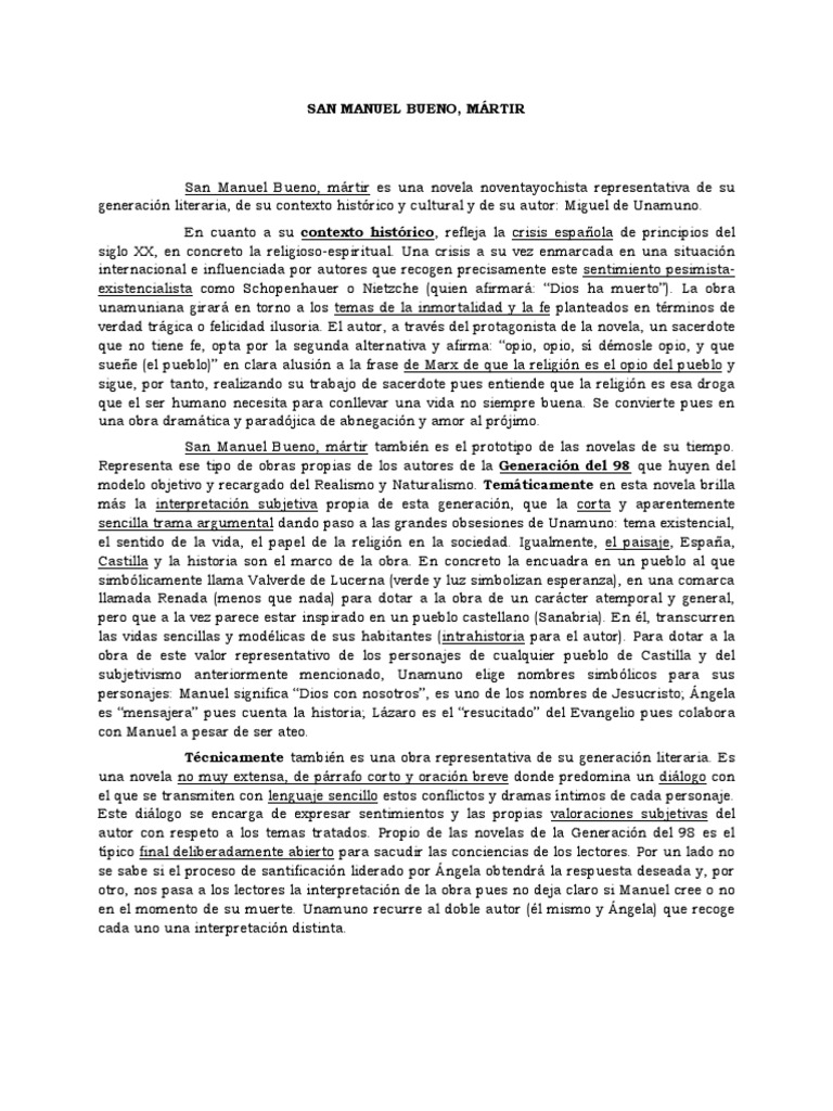 Estudio San Manuel Bueno Mártir Docx 1 Miguel Ángel Cancela
