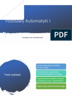 Podstawy Automatyki Wykład 2