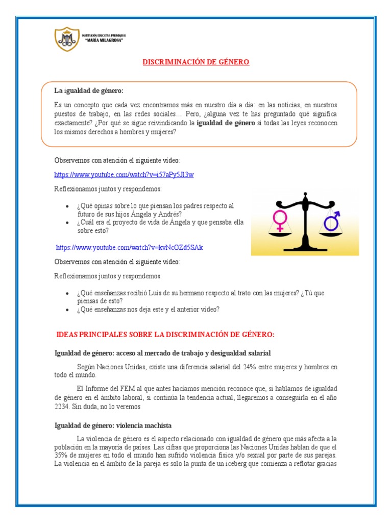 Promoviendo la Igualdad de Género | PDF | Igualdad de género | Estudios ...