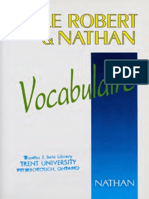 Le Robert Amp Nathan Vocabulaire, PDF, A priori et a posteriori