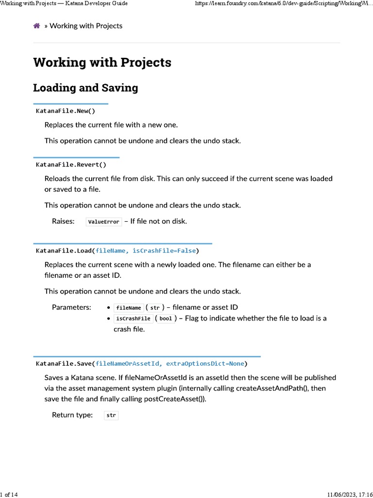 Katana Developer Guide: GraphState API | PDF | Teaching Methods ...