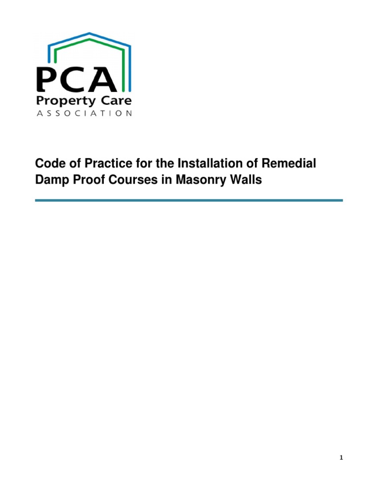 Remedial Damp Proof Course Guidelines | PDF | Lumber | Building Materials